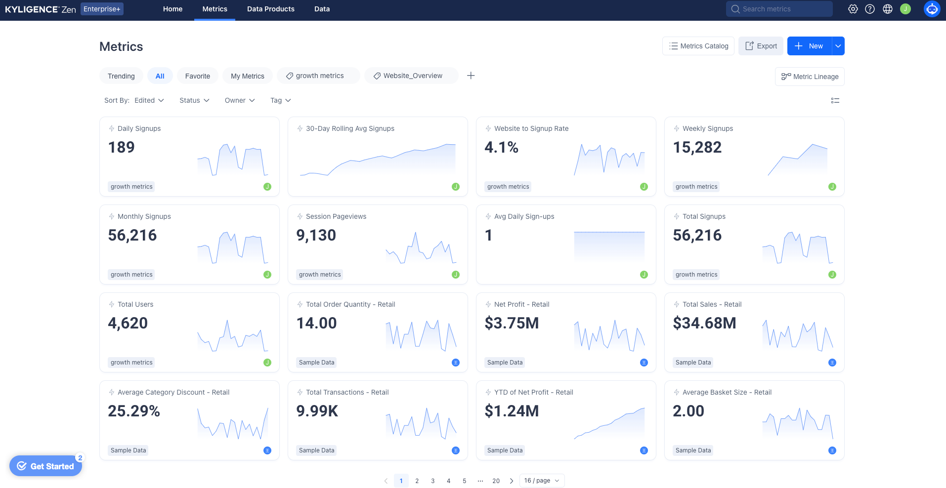 screenshot of Kyligence Zen
